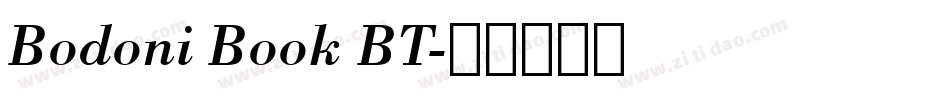 Bodoni Book BT字体转换